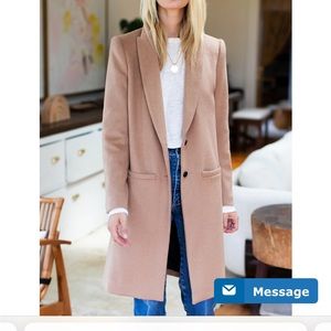 Emerson Fry TAILORED COAT - CAMEL WOOL CASHMERE